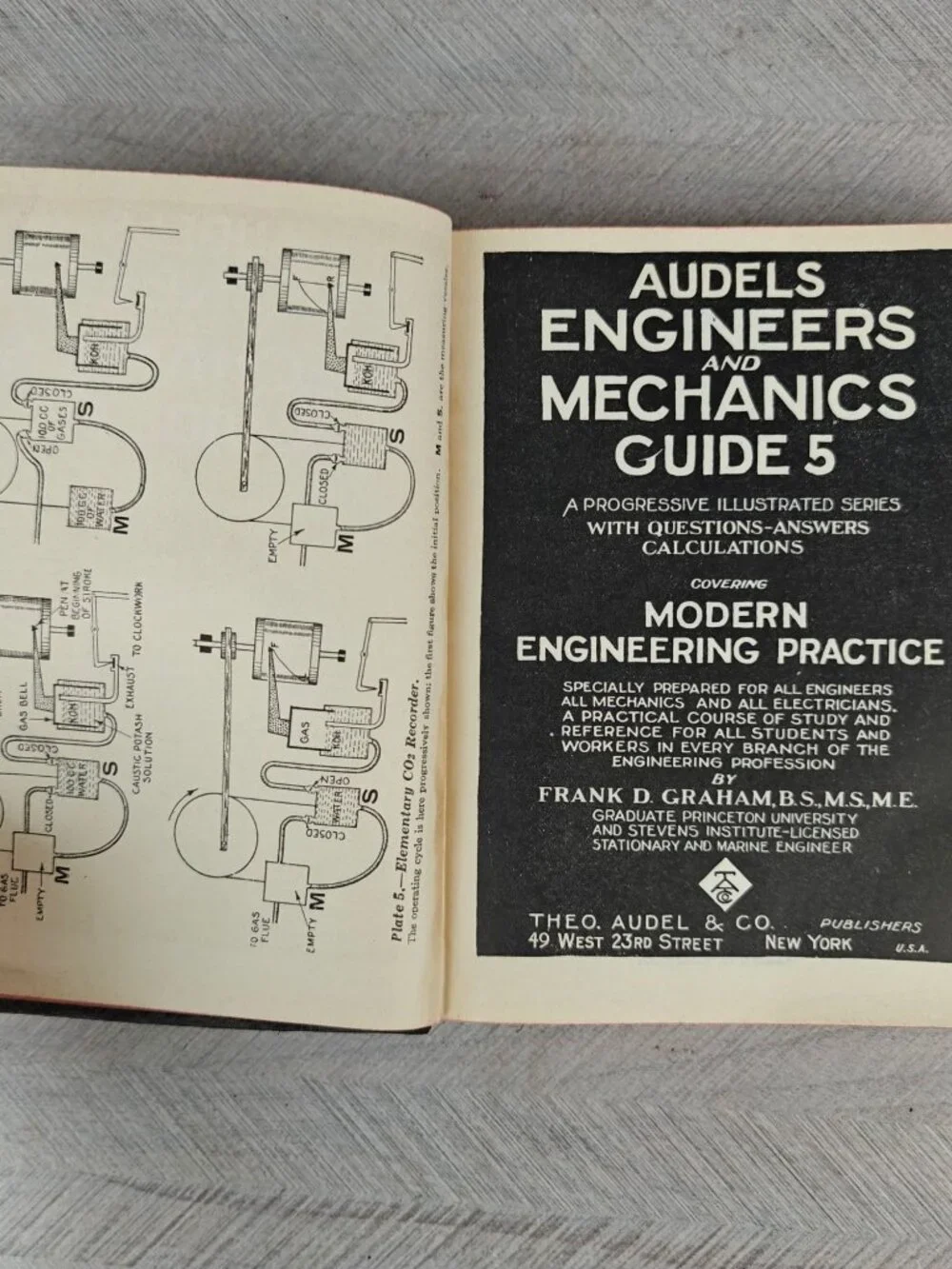 Audels Engineers And Mechanics Guide #5 Frank D. Graham 1941 Hardcover